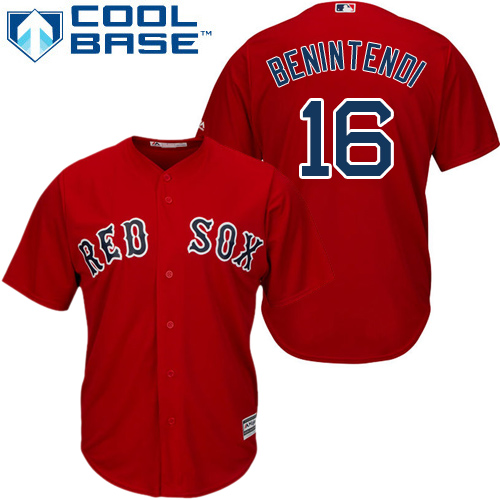 Red Sox #16 Andrew Benintendi Red Cool Base Stitched Youth MLB Jersey - Click Image to Close